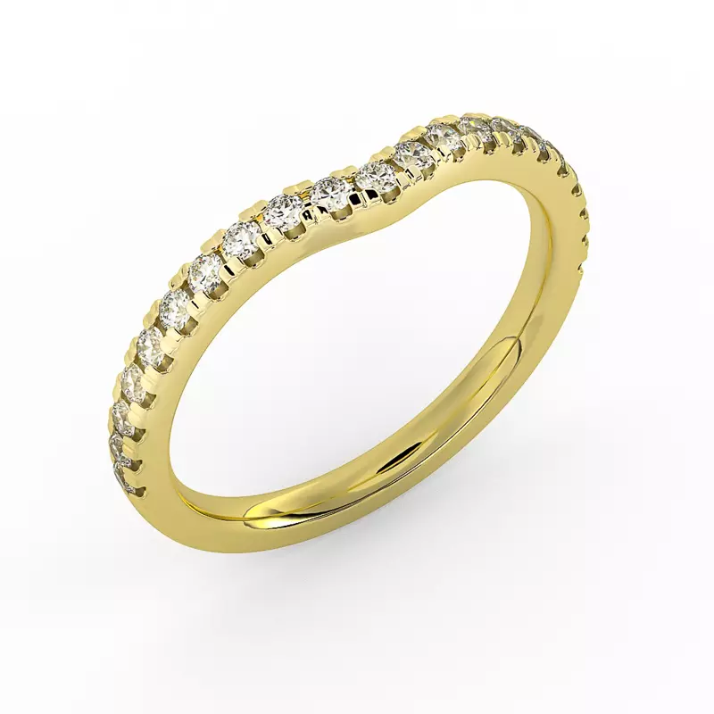 14K Yellow Gold Sophia Pave Band