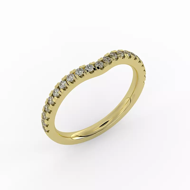 14K Yellow Gold Sophia Pave Band