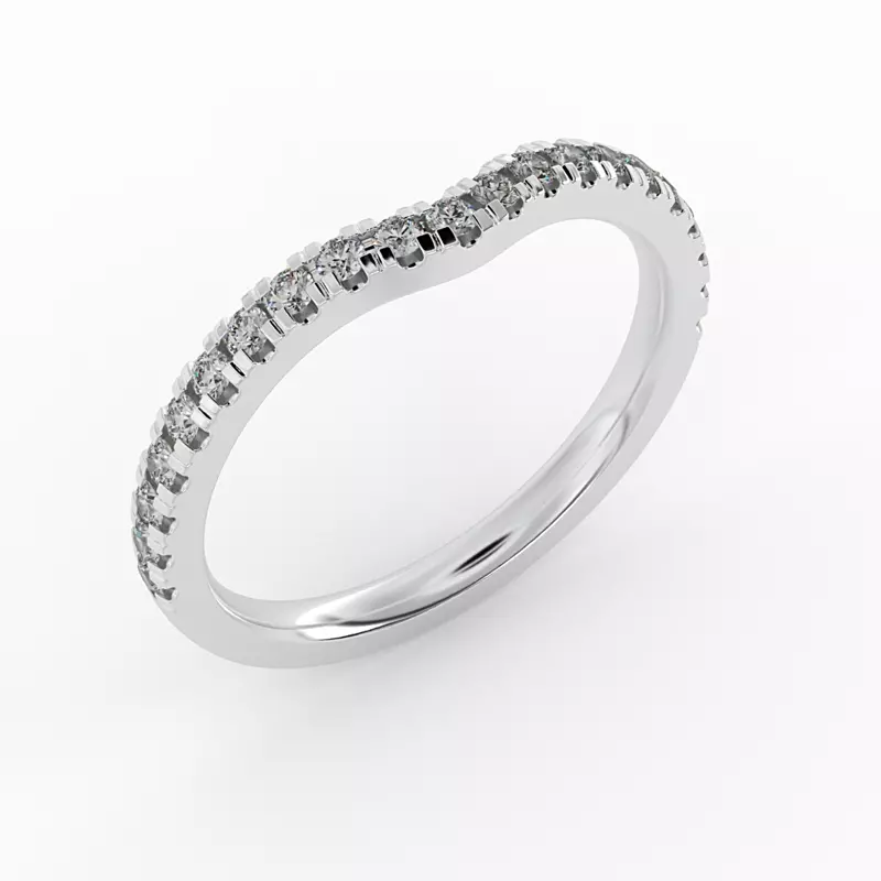 14K White Gold Cecilia Pave Band