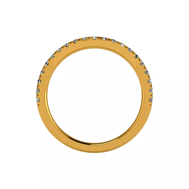 14K Yellow Gold Cecilia Pave Band