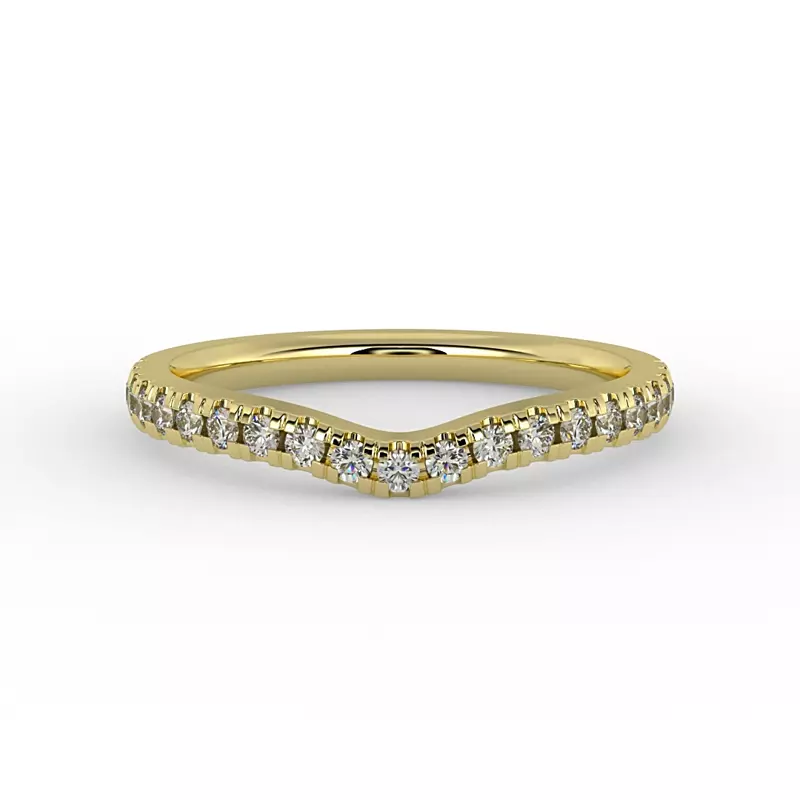 14K Yellow Gold Cecilia Pave Band