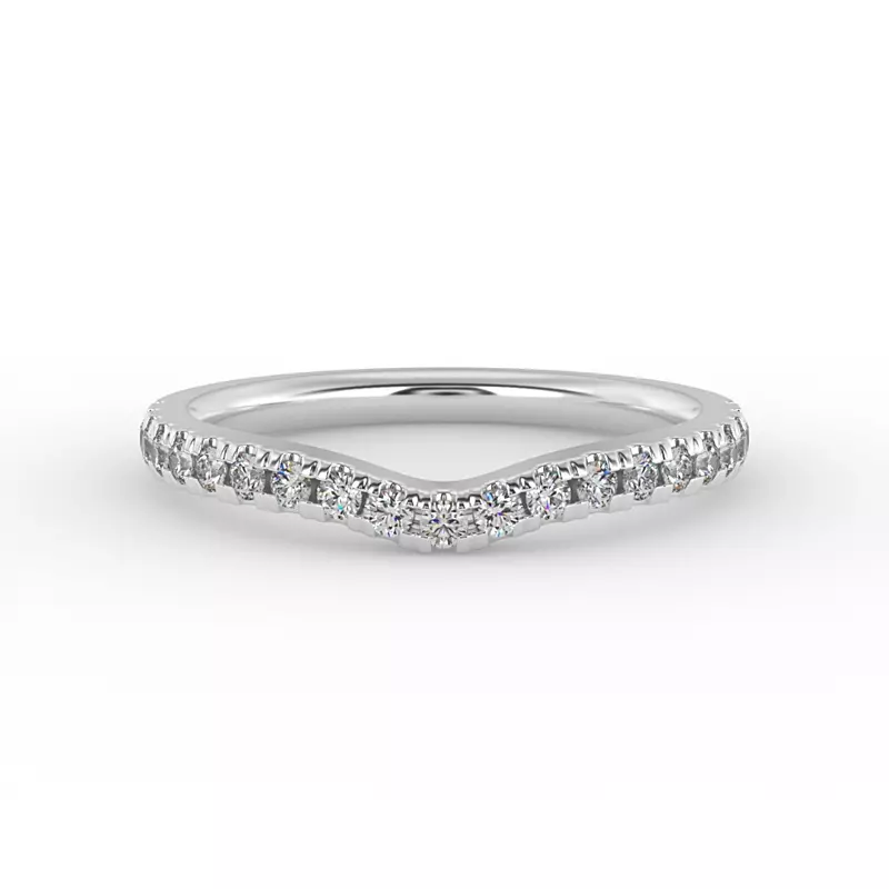 14K White Gold Alaina Pave Band