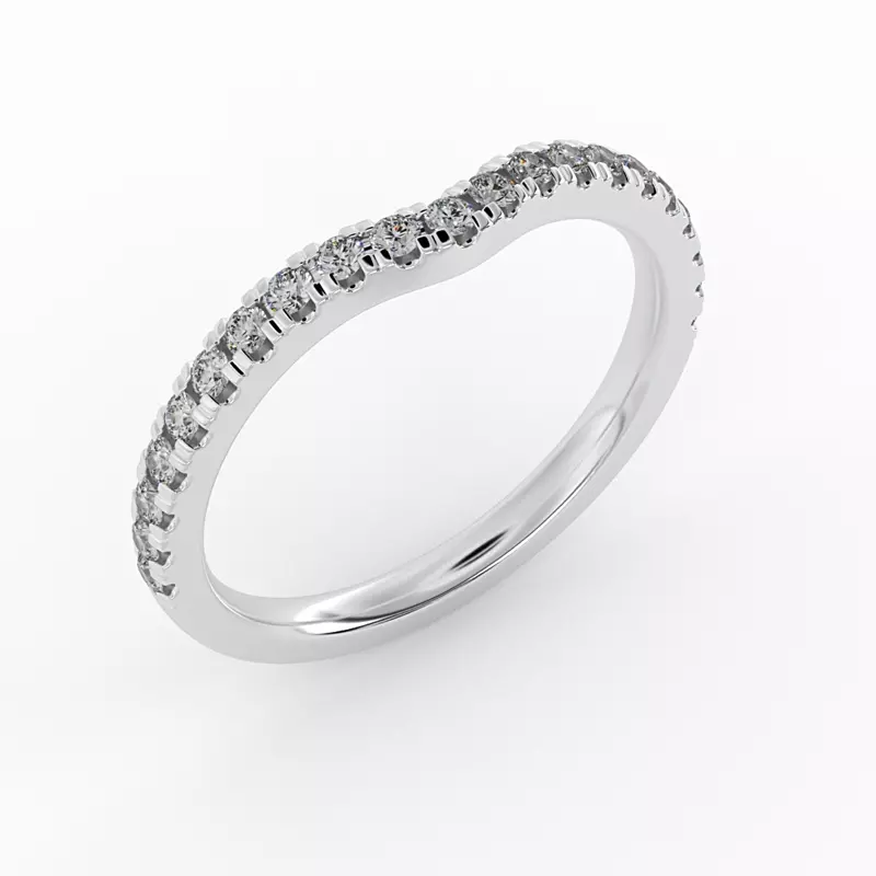 14K White Gold Alaina Pave Band