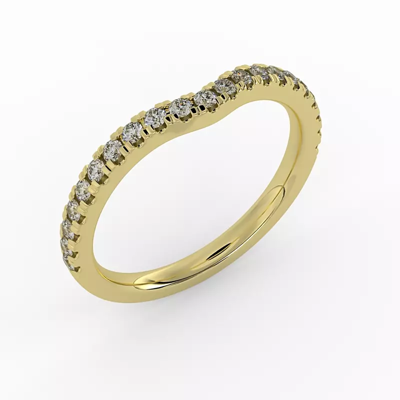 14K Yellow Gold Alaina Pave Band