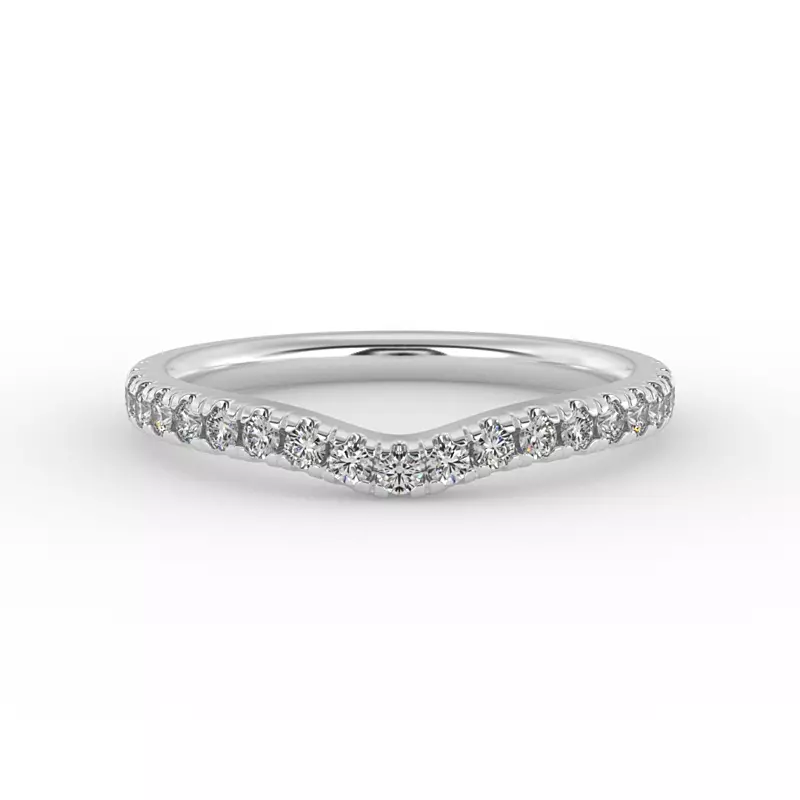 18K White Gold Andrea Pave Band