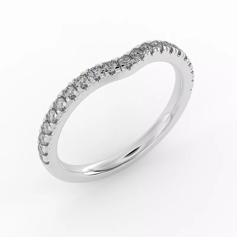 18K White Gold Andrea Pave Band