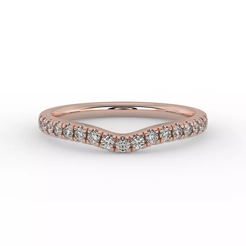 14K Rose Gold Rosalie Pave Band