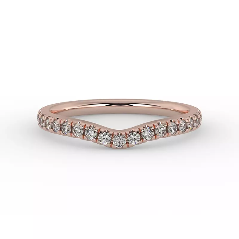 14K Rose Gold Valiera Pave Band