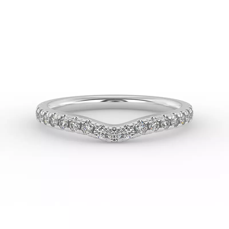 14K White Gold Valiera Pave Band