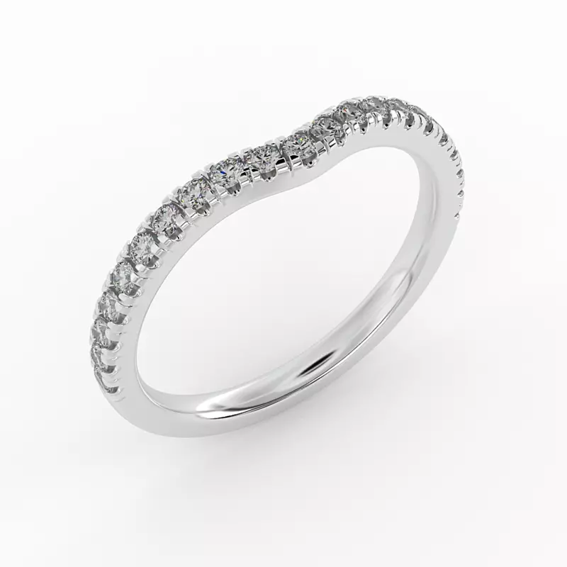 14K White Gold Valiera Pave Band