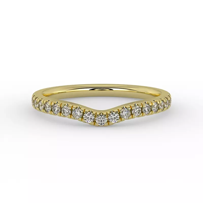 18K Yellow Gold Valiera Pave Band