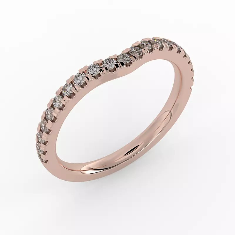 14K Rose Gold Alyssa Pave Band
