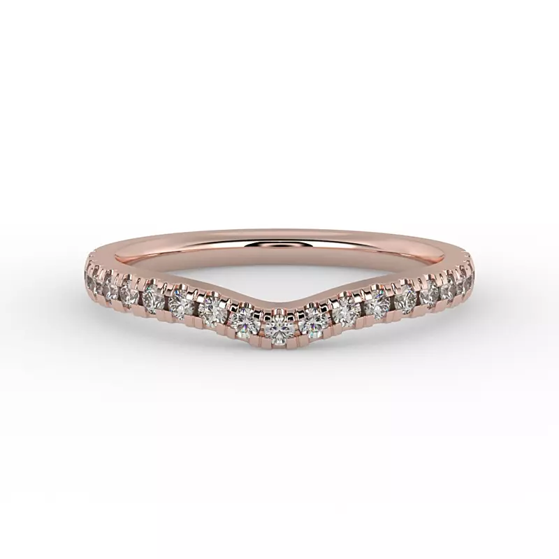 14K Rose Gold Ariel Pave Band