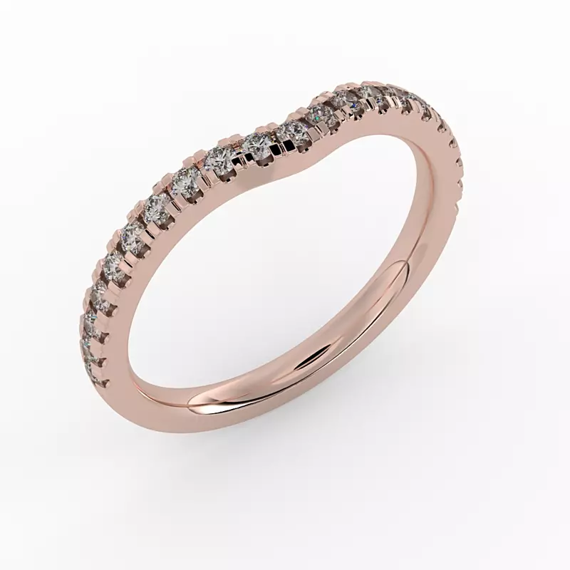 14K Rose Gold Ariel Pave Band