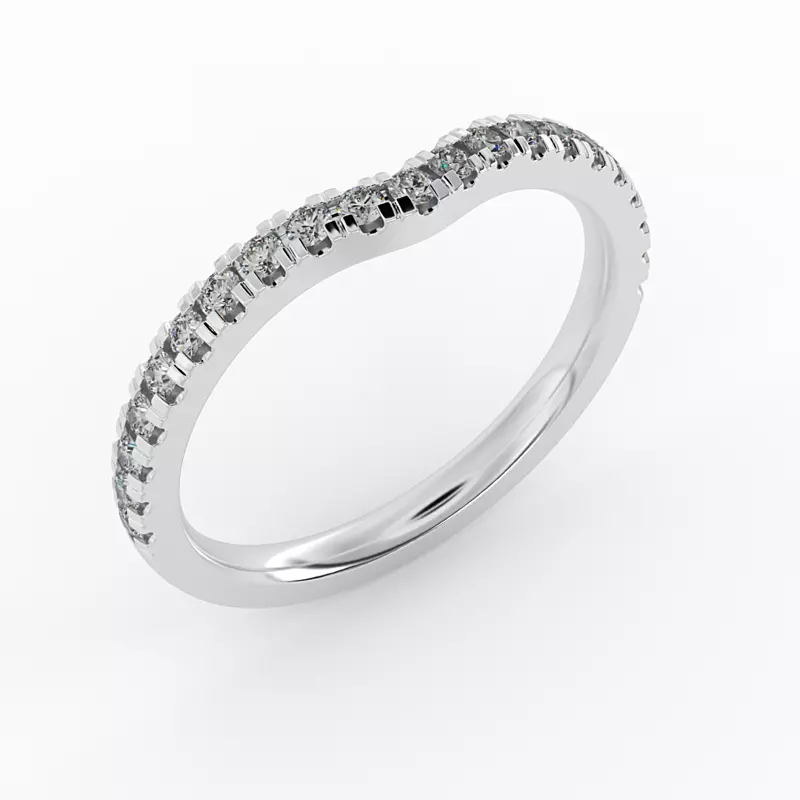 Platinum Ariel Pave Band