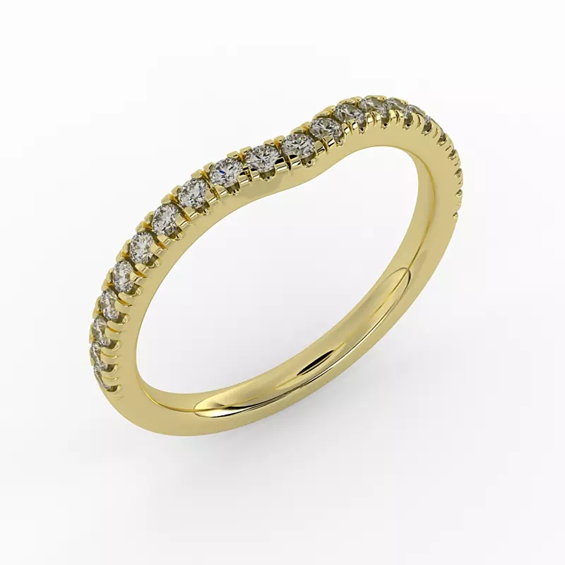 14K Yellow Gold Ariella Pave Band