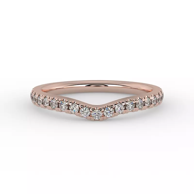 14K Rose Gold Finley Pave Band