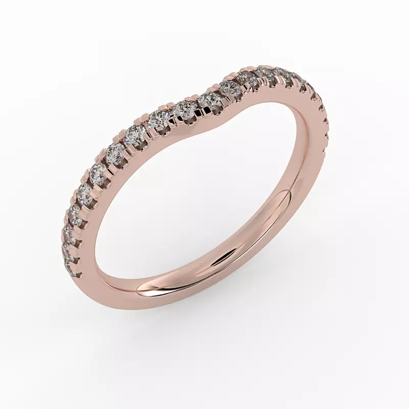 14K Rose Gold Finley Pave Band