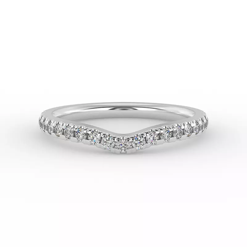 14K White Gold Finley Pave Band