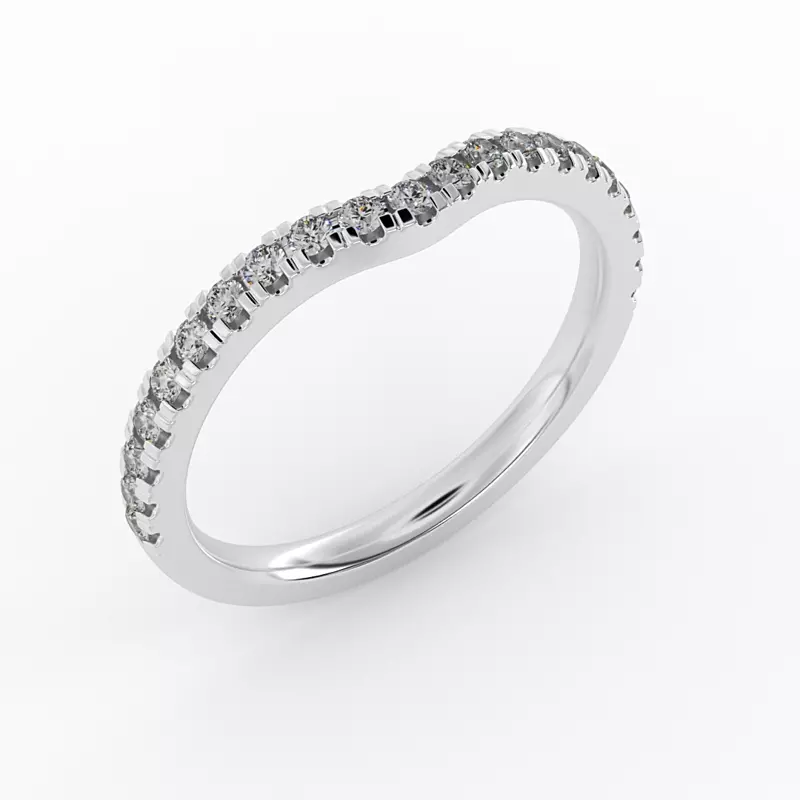 14K White Gold Finley Pave Band