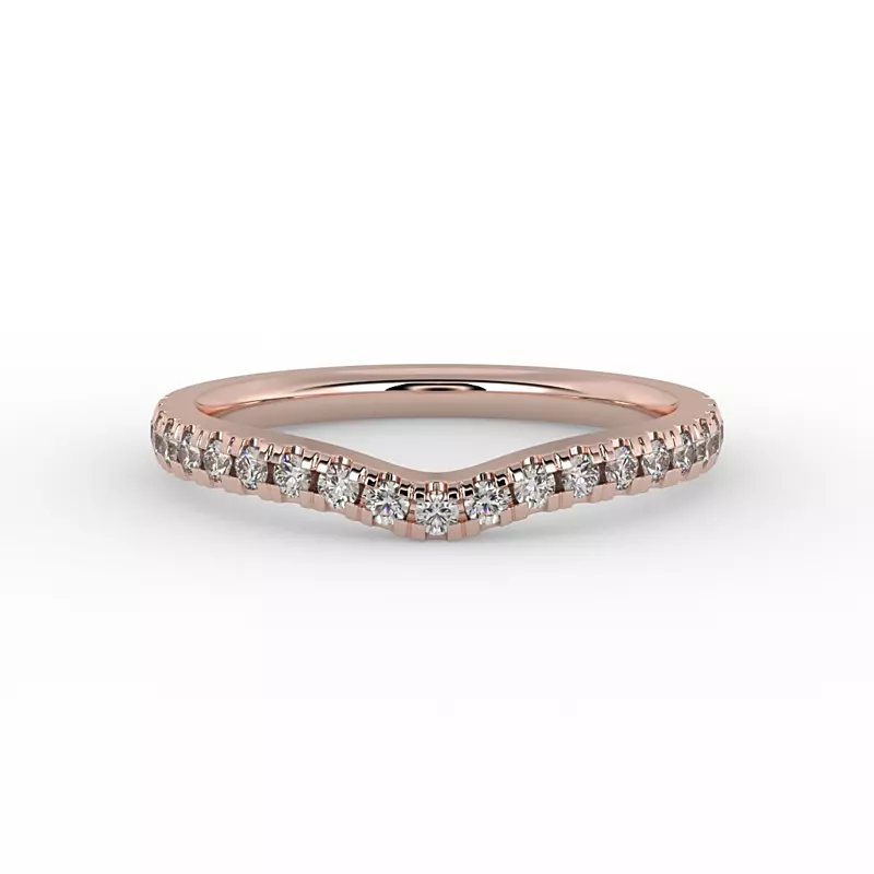14K Rose Gold Ashley Pave Band