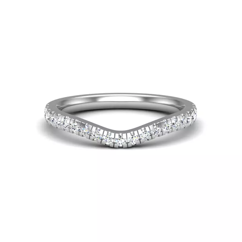 14K White Gold Ashley Pave Band