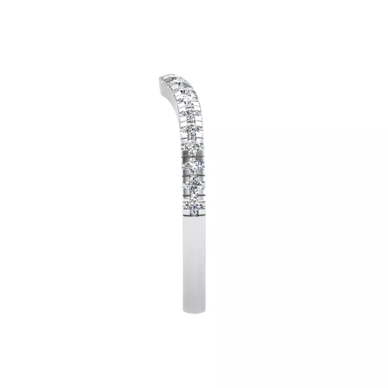 14K White Gold Ashley Pave Band