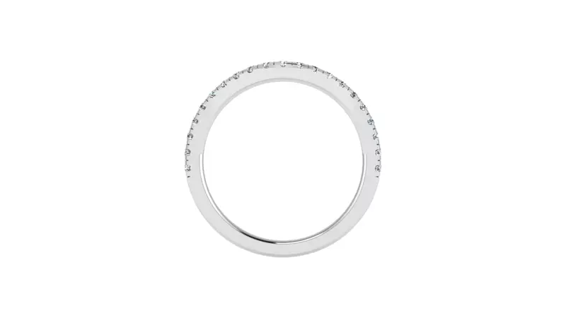 14K White Gold Ashley Pave Band