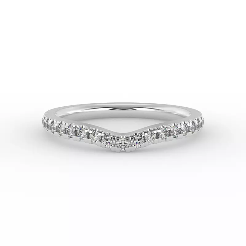 14K White Gold Ashley Pave Band