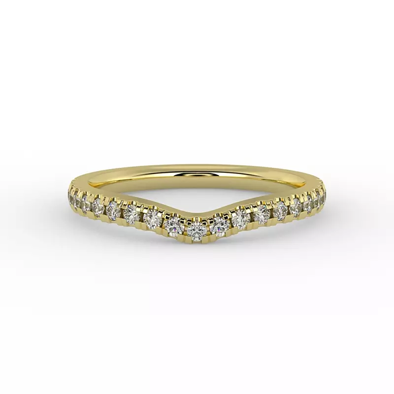 14K Yellow Gold Ashley Pave Band