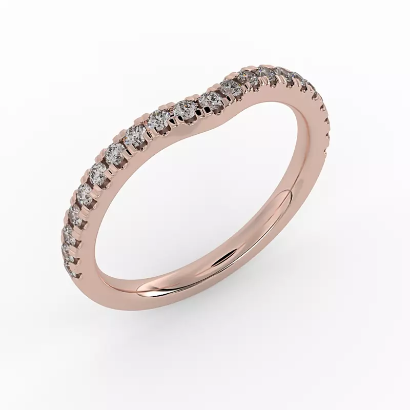 14K Rose Gold Arabella Pave Band
