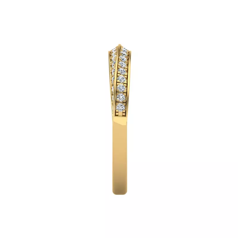 14K Yellow Gold Journee Double-Row Pave Band