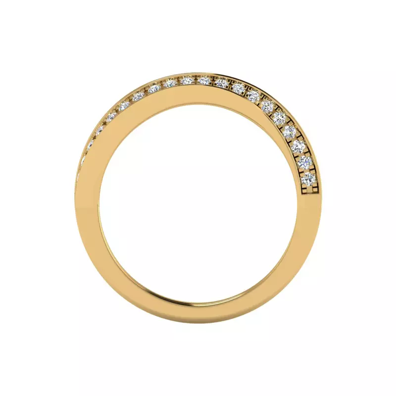 14K Yellow Gold Journee Double-Row Pave Band