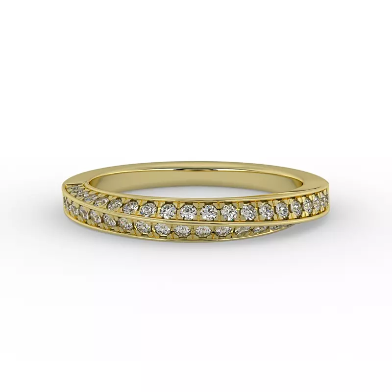 14K Yellow Gold Journee Double-Row Pave Band