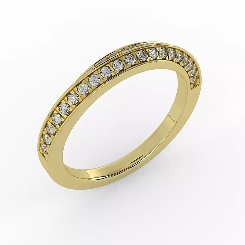 14K Yellow Gold Journee Double-Row Pave Band
