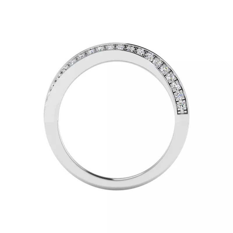 18K White Gold Journee Double-Row Pave Band
