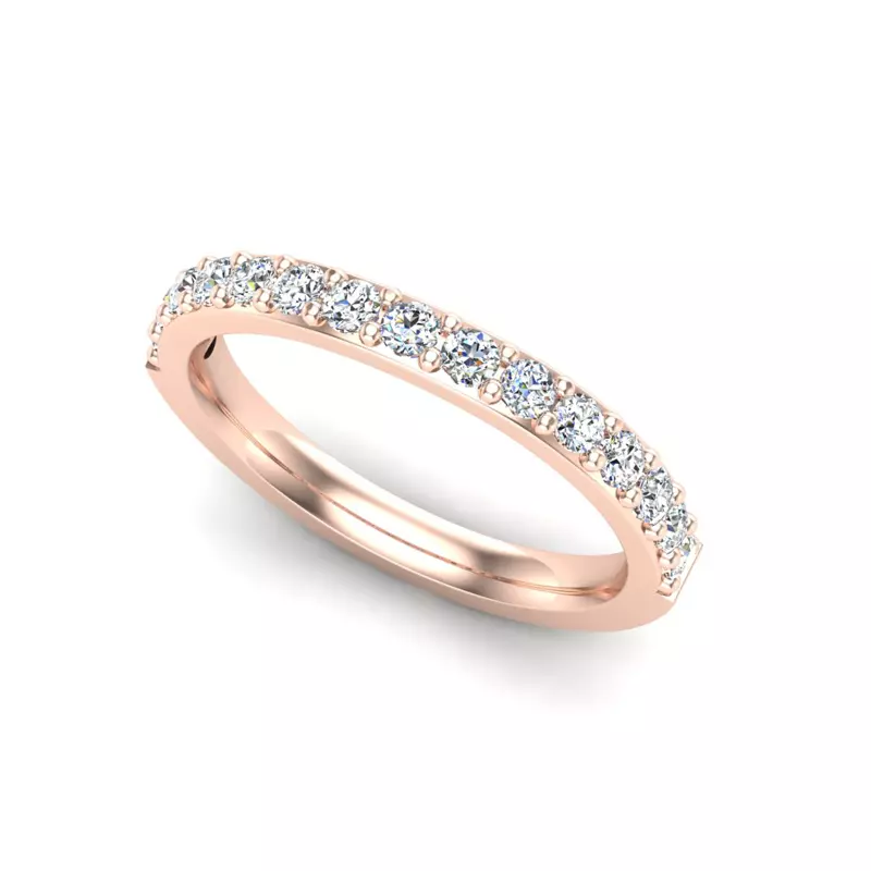 14K Rose Gold Leila Pave Band