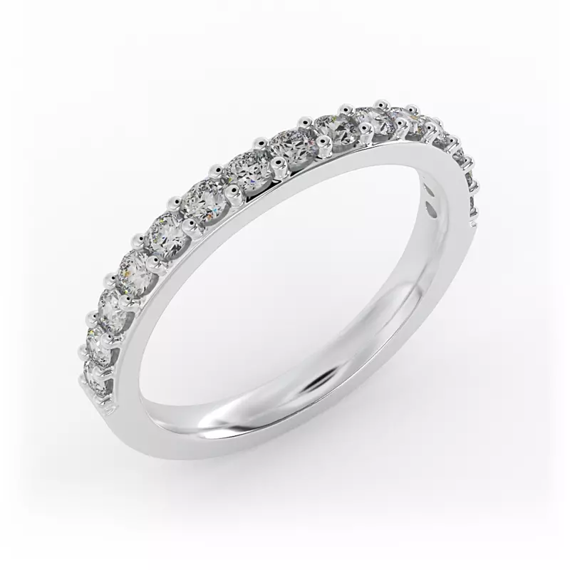 14K White Gold Leila Pave Band