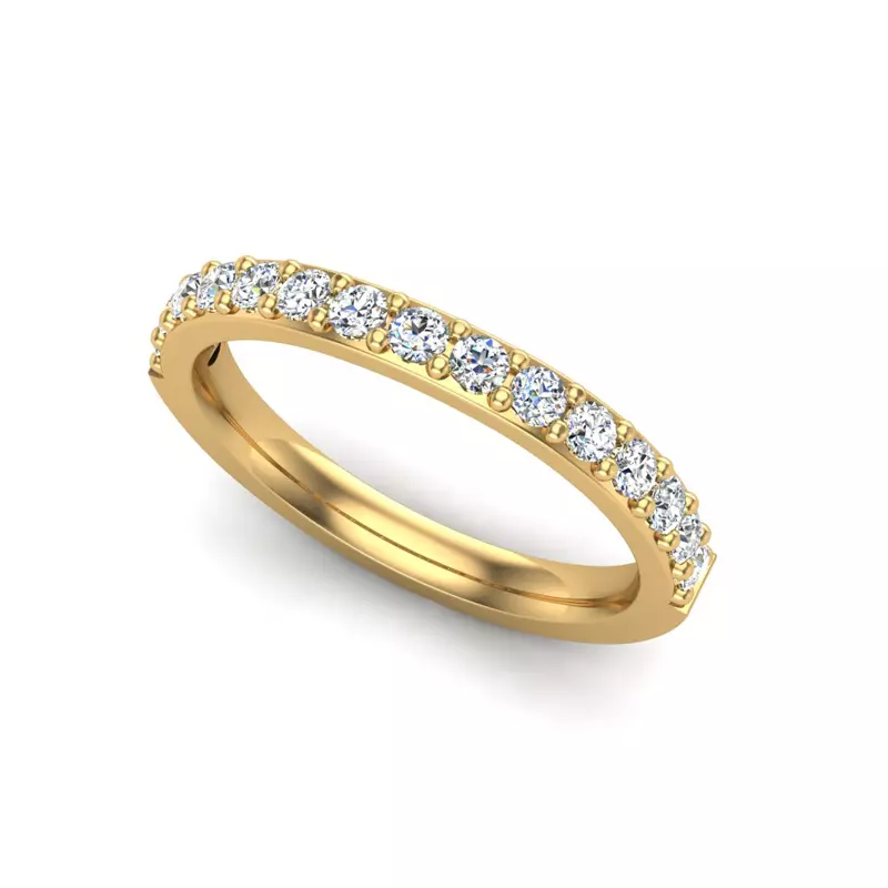 18K Yellow Gold Leila Pave Band