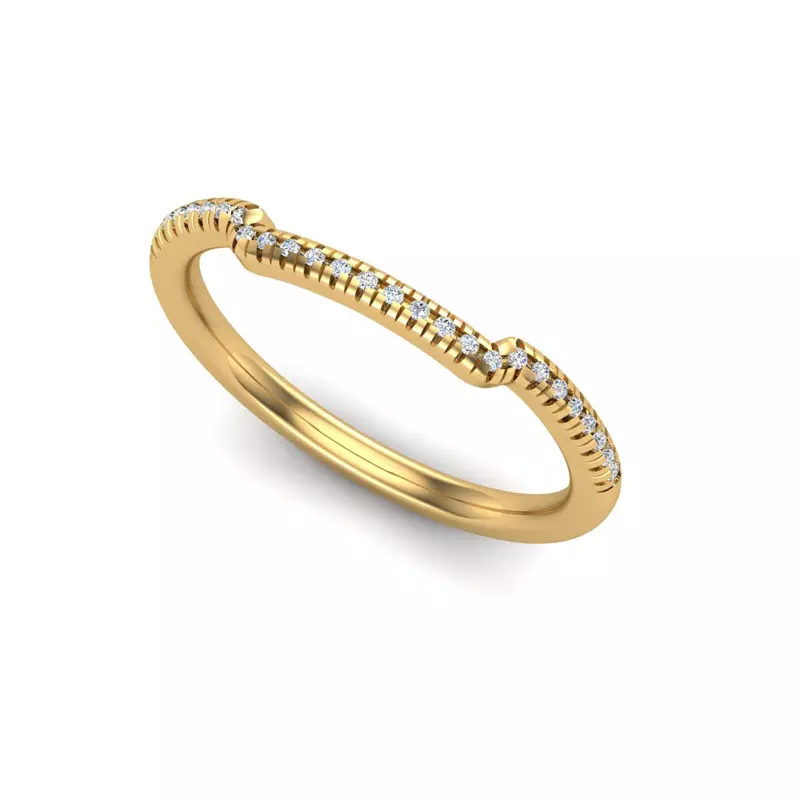 14K Yellow Gold Gemma Pave Band