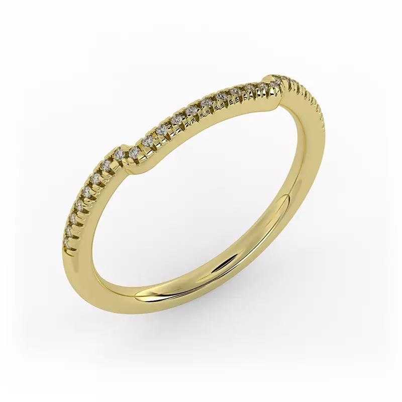 14K Yellow Gold Gemma Pave Band