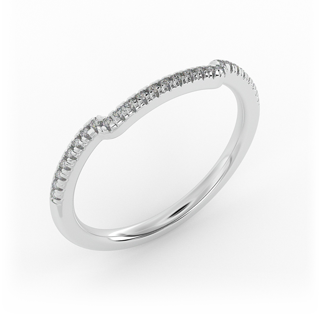 Platinum Gemma Pave Band