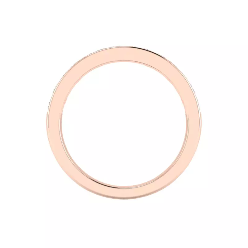 14K Rose Gold Noelle Channel-Set Princess-Cut Band