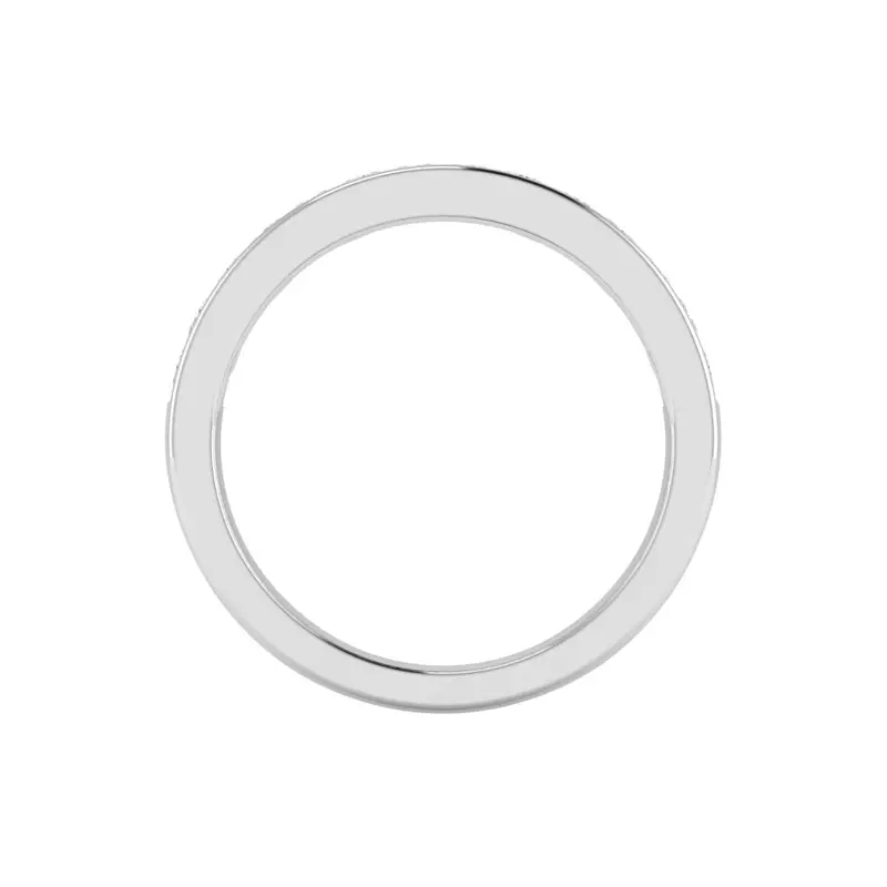 18K White Gold Noelle Channel-Set Princess-Cut Band