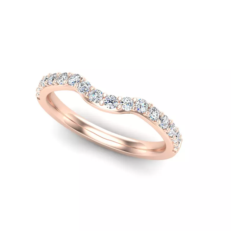14K Rose Gold Annie Pave Band