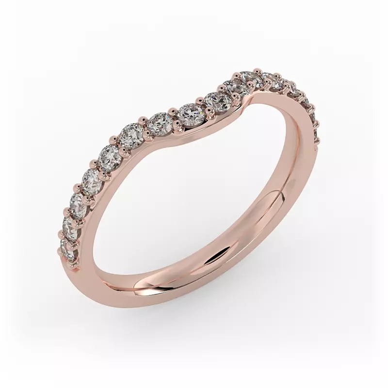 14K Rose Gold Annie Pave Band