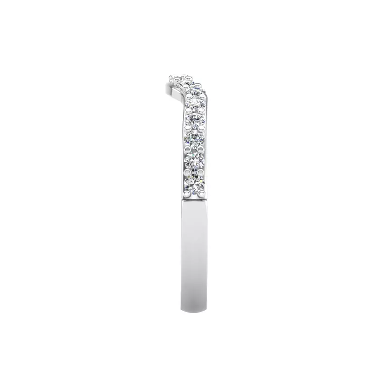 14K White Gold Annie Pave Band