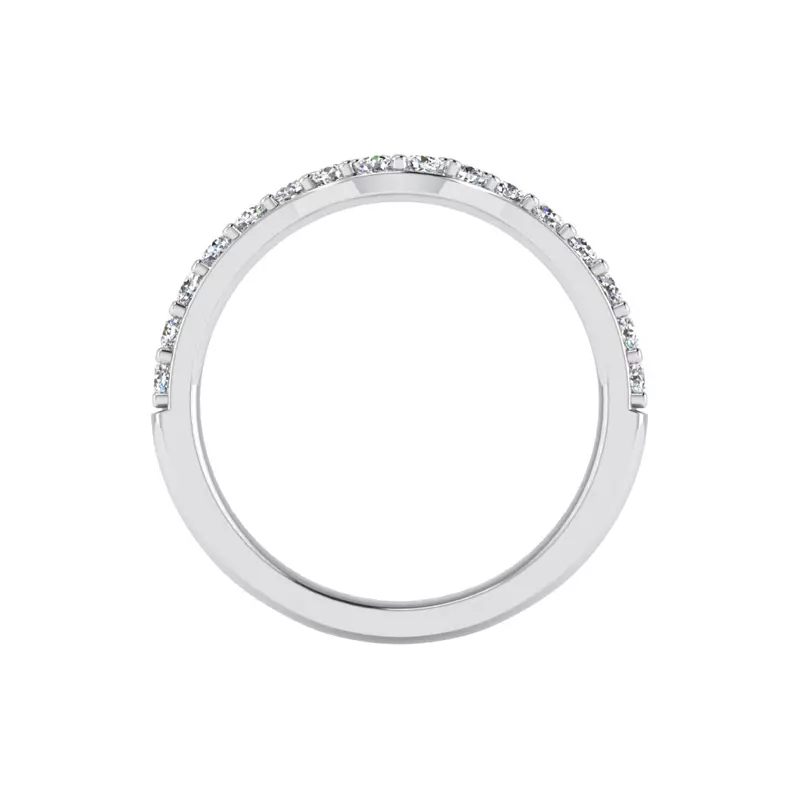 14K White Gold Annie Pave Band