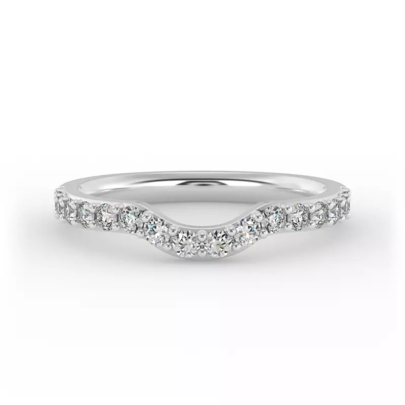14K White Gold Annie Pave Band