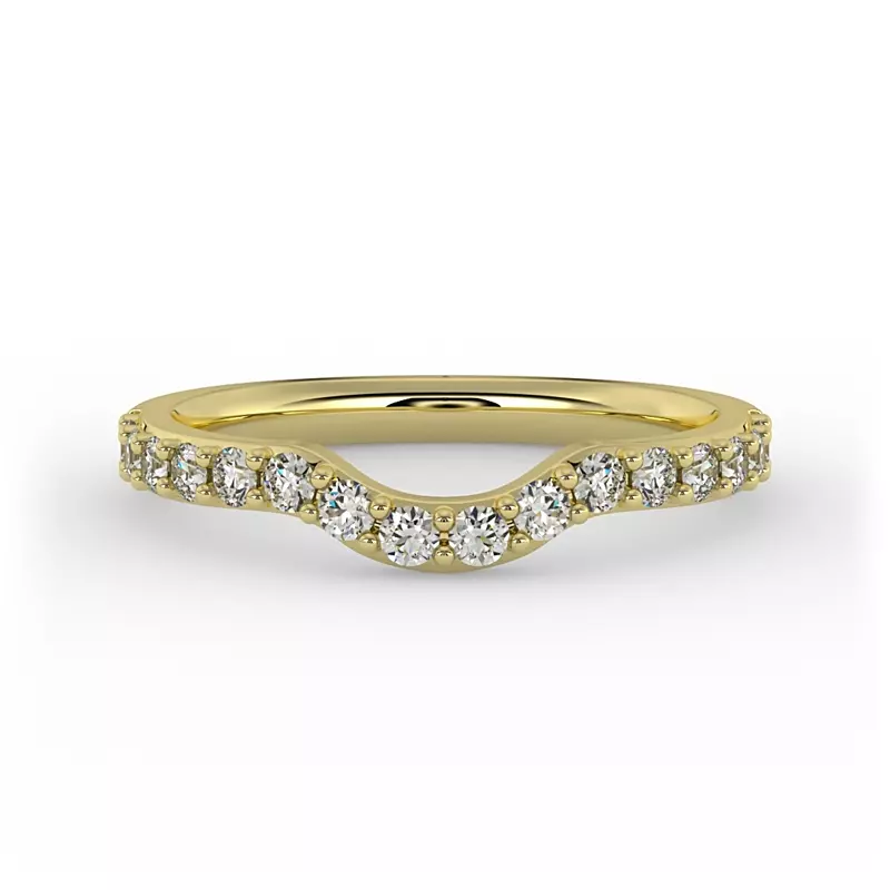 18K Yellow Gold Annie Pave Band
